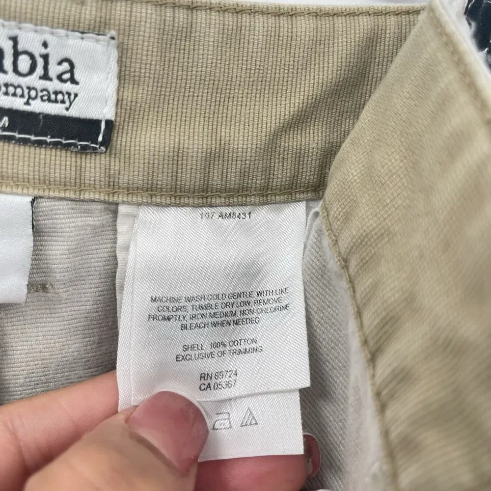 Columbia 38x32 Utility Pants Mens Tan Cotton Rugged Cargo Hiking AM8431‎